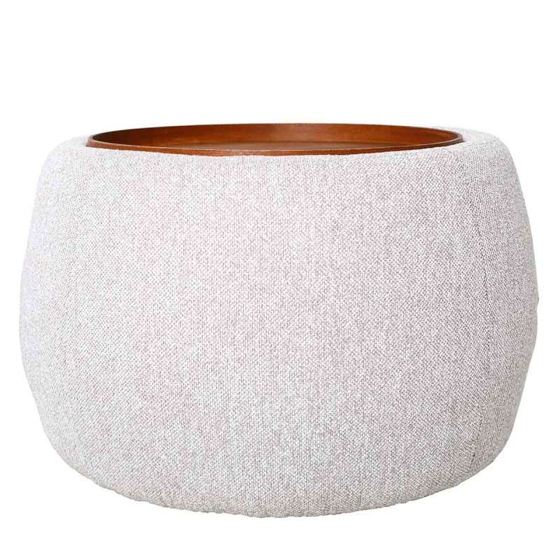 Gensen Small Ottoman in Oatmeal Chenille Gensen Small Ottoman in Oatmeal Chenille