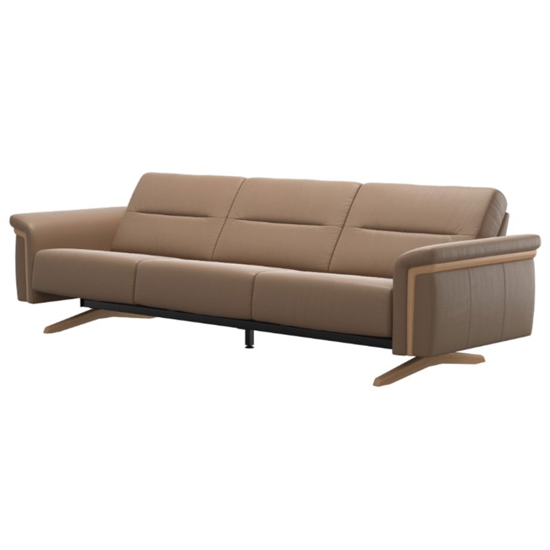 Stressless Stella 3 Seater Sofa with Wood Arm Stressless Stella 3 Seater Sofa with Wood Arm