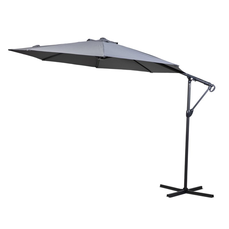 Villerio 3m Cantilever Parasol in Grey Villerio 3m Cantilever Parasol in Grey