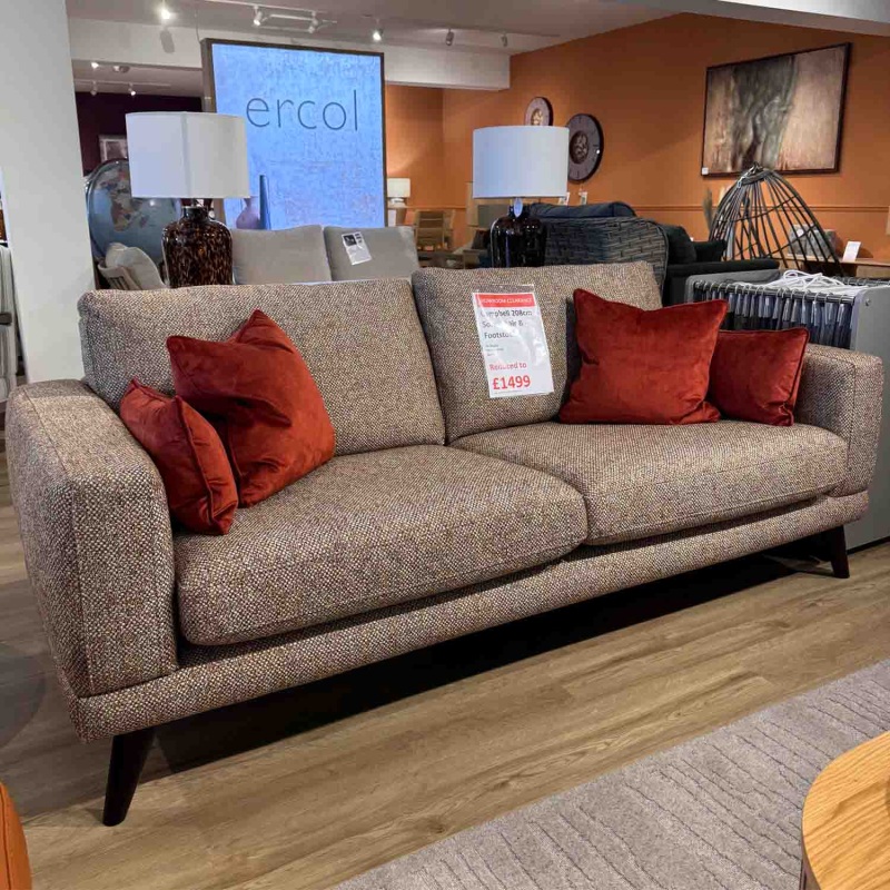 Showroom Clearance: Campbell 208cm Sofa, Chair & Footstool Showroom Clearance: Campbell 208cm Sofa, Chair & Footstool