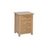 Lynton Oak 3 Drawer High Bedside Chest