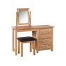 Lynton Oak Single Pedestal Dressing Table Lynton Oak Single Pedestal Dressing Table