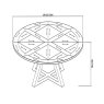 Ravi Rustic Oak Circular Dining Table Ravi Rustic Oak Circular Dining Table