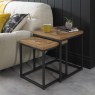 Ravi Rustic Oak Nest Of Tables Ravi Rustic Oak Nest Of Tables