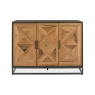 Ravi Rustic Oak and Peppercorn Narrow Sideboard Ravi Rustic Oak and Peppercorn Narrow Sideboard