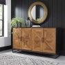 Ravi Rustic Oak and Peppercorn Wide Sideboard Ravi Rustic Oak and Peppercorn Wide Sideboard