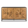 Ravi Rustic Oak and Peppercorn Wide Sideboard Ravi Rustic Oak and Peppercorn Wide Sideboard
