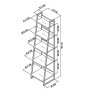 Ravi Rustic Oak Narrow Bookcase Ravi Rustic Oak Narrow Bookcase