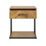 Riley Rustic Oak 1 Drawer Bedside Chest Riley Rustic Oak 1 Drawer Bedside Chest
