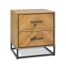 Riley Rustic Oak 2 Drawer Bedside Chest