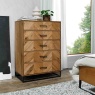 Riley Rustic Oak 5 Drawer Tall Chest Riley Rustic Oak 5 Drawer Tall Chest