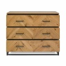 Riley Rustic Oak 3 Drawer Chest Riley Rustic Oak 3 Drawer Chest