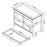 Ibsen Grey Narrow Sideboard Ibsen Grey Narrow Sideboard
