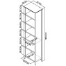 Ibsen Grey Narrow Bookcase Ibsen Grey Narrow Bookcase