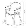 Chandler Upholstered Dining Arm Chair Chandler Upholstered Dining Arm Chair