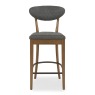 Ellis Rustic Oak Upholstered Bar Stool Ellis Rustic Oak Upholstered Bar Stool