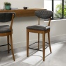 Ellis Rustic Oak Upholstered Bar Stool Ellis Rustic Oak Upholstered Bar Stool