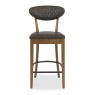Ellis Rustic Oak Upholstered Bar Stool Ellis Rustic Oak Upholstered Bar Stool