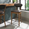 Ellis Rustic Oak Upholstered Bar Stool Ellis Rustic Oak Upholstered Bar Stool
