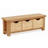 Hamilton Bench with 3 Baskets