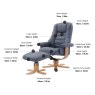 Steren Swivel Recliner Chair & Stool Steren Swivel Recliner Chair & Stool