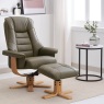 Steren Swivel Recliner Chair & Stool Steren Swivel Recliner Chair & Stool
