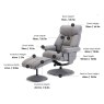 Balfour Swivel Recliner Chair & Stool Balfour Swivel Recliner Chair & Stool