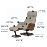 Rhys Swivel Recliner Chair & Stool Rhys Swivel Recliner Chair & Stool