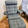 Showroom Clearance: Stressless Erik Medium Chair & Stool with Cross Base Showroom Clearance: Stressless Erik Medium Chair & Stool with Cross Base