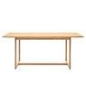 Cadoc Natural Oak Fixed Dining Table