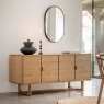 Cadoc Natural Oak 4 Door Sideboard Cadoc Natural Oak 4 Door Sideboard