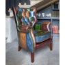 Bernard Chair in Leather Patchwork Bernard Chair in Leather Patchwork