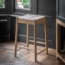 Ethan Oak Stool with Woven Seat Ethan Oak Stool with Woven Seat