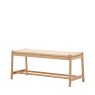 Ethan Oak Dining Bench with Woven Seat Ethan Oak Dining Bench with Woven Seat