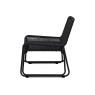 Siderno Lounge Chair with Footstool in Black Siderno Lounge Chair with Footstool in Black