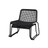 Siderno Lounge Chair with Footstool in Black Siderno Lounge Chair with Footstool in Black