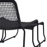 Siderno Lounge Chair with Footstool in Black Siderno Lounge Chair with Footstool in Black
