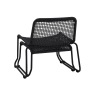 Siderno Lounge Chair with Footstool in Black Siderno Lounge Chair with Footstool in Black