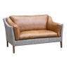 Morven Compact 2 Seater Sofa in Harris Tweed & Leather Morven Compact 2 Seater Sofa in Harris Tweed & Leather