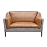 Morven Compact 2 Seater Sofa in Harris Tweed & Leather Morven Compact 2 Seater Sofa in Harris Tweed & Leather