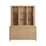 Bergen Oak Large Display Top Unit & 3 Door Sideboard