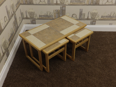 Anbercraft Tiled Top Nest of Tables
