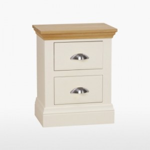 Cello Oak/Painted CL803 Large Bedside Table with 2 drawers-0