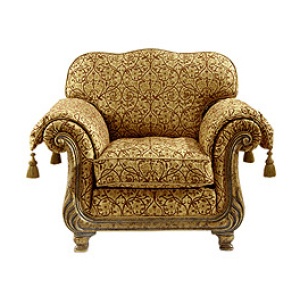 Victoria Armchair shown with armthrows