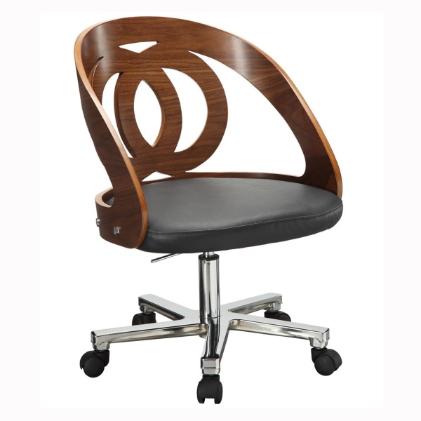 Poise Office Chair in walnut