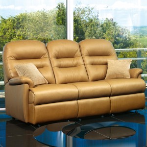 Keswick Standard Electric Reclining 3 Seater Sofa in leather-0