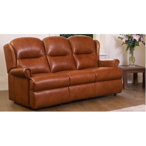 Madrid Standard Fixed 3 Seater Sofa in leather-0