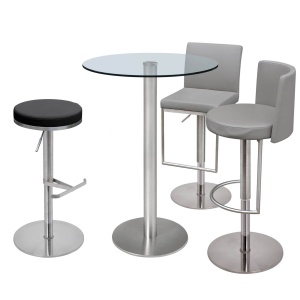 Helsinki 70cm Stool Table with Glass Top-60616