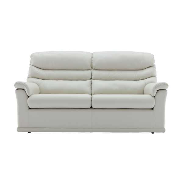 G Plan Malvern Leather 3 Seater Sofa with 2 seat cushions