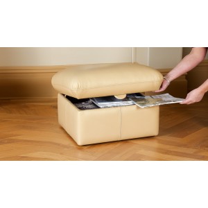 Madrid / Evesham / Keswick / Olivia / Milburn Storage Footstool in leather